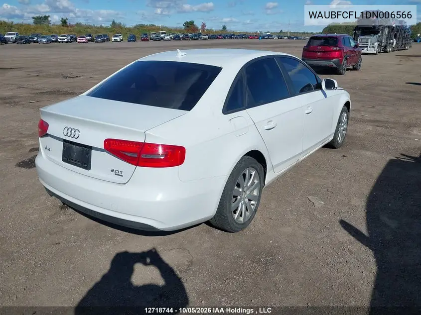 2013 AUDI A4 VIN WAUBFCFL1DN006566 — фото 4