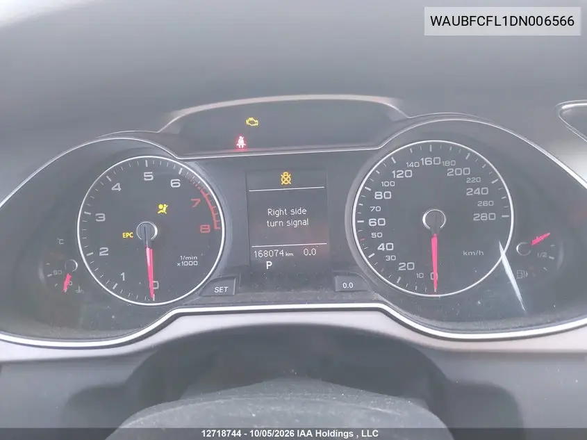 2013 AUDI A4 VIN WAUBFCFL1DN006566 — фото 7
