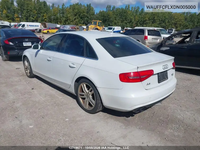2013 AUDI A4 VIN WAUFFCFLXDN005000 — фото 3