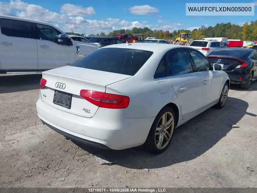 2013 AUDI A4 VIN WAUFFCFLXDN005000 — фото 4