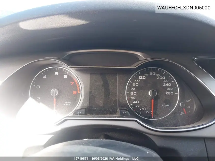 2013 AUDI A4 VIN WAUFFCFLXDN005000 — фото 7