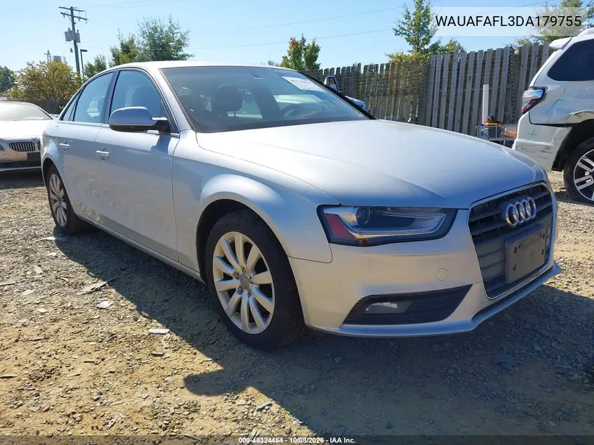 AUDI A4 2013, VIN WAUAFAFL3DA179755