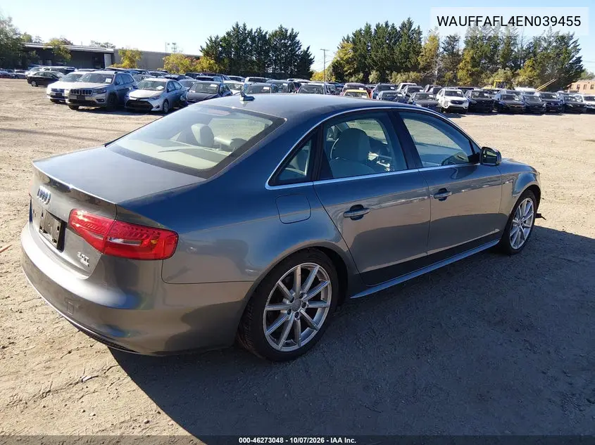 2014 AUDI A4 VIN WAUFFAFL4EN039455 — фото 4