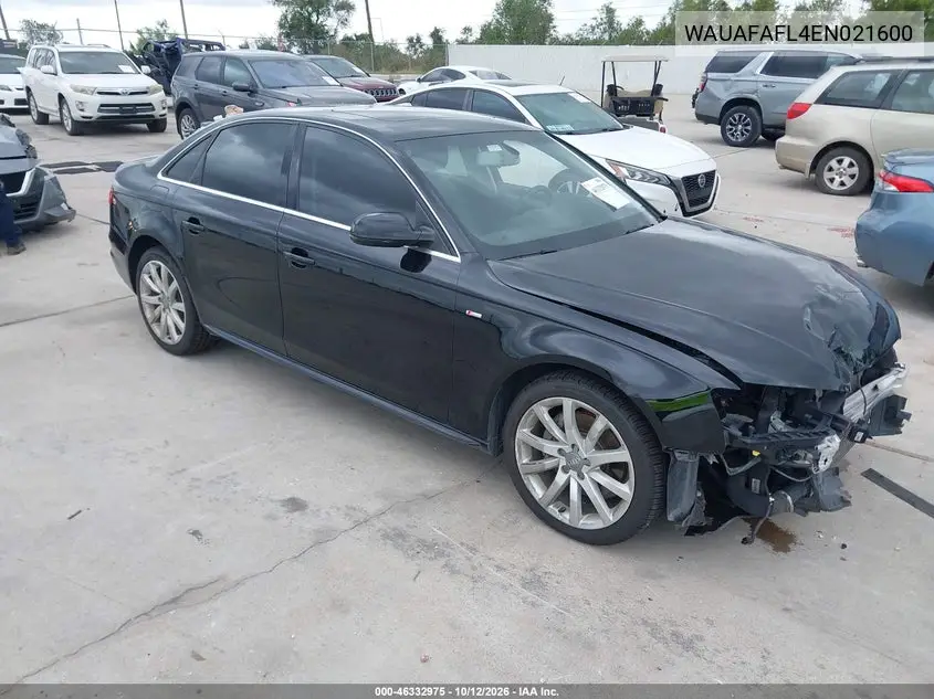 AUDI A4 2014, VIN WAUAFAFL4EN021600