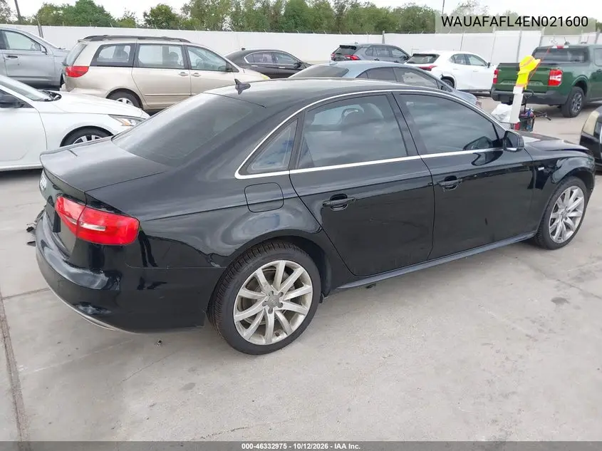 2014 AUDI A4 VIN WAUAFAFL4EN021600 — фото 3