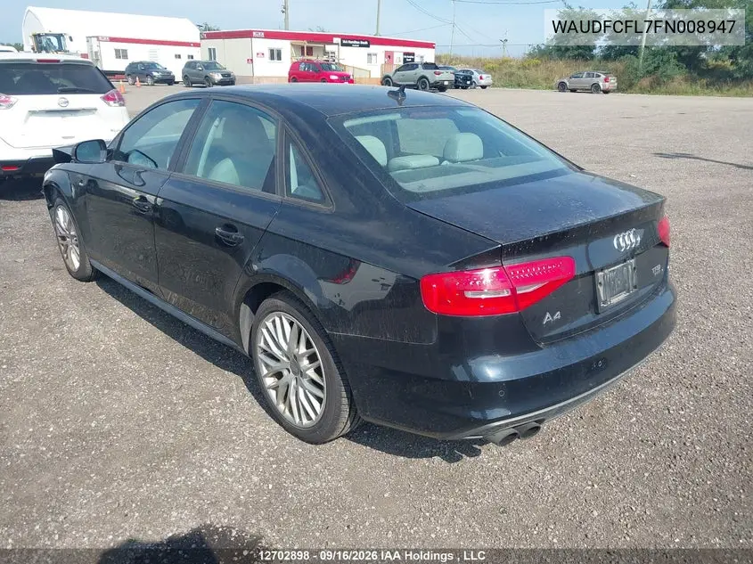 2015 AUDI A4 VIN WAUDFCFL7FN008947 — фото 3