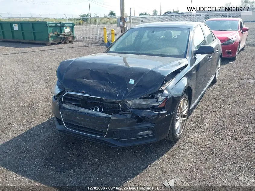 2015 AUDI A4 VIN WAUDFCFL7FN008947 — фото 6