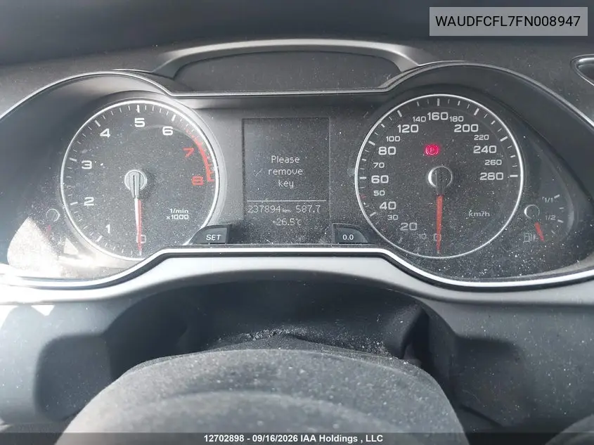 2015 AUDI A4 VIN WAUDFCFL7FN008947 — фото 7