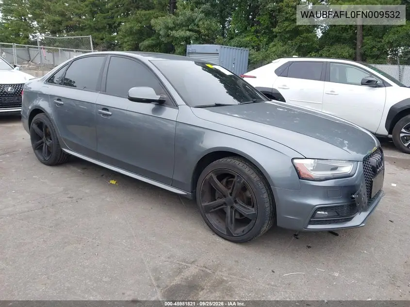 AUDI A4 2015, VIN WAUBFAFL0FN009532