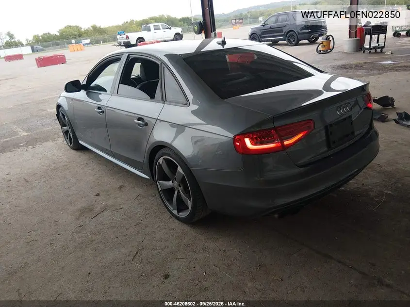 2015 AUDI A4 VIN WAUFFAFL0FN022850 — фото 3