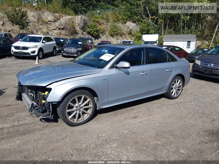 2015 AUDI A4 VIN WAUBFAFL3FN037633 — фото 2