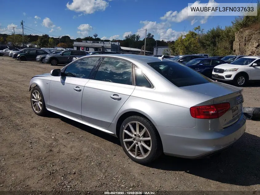 2015 AUDI A4 VIN WAUBFAFL3FN037633 — фото 3