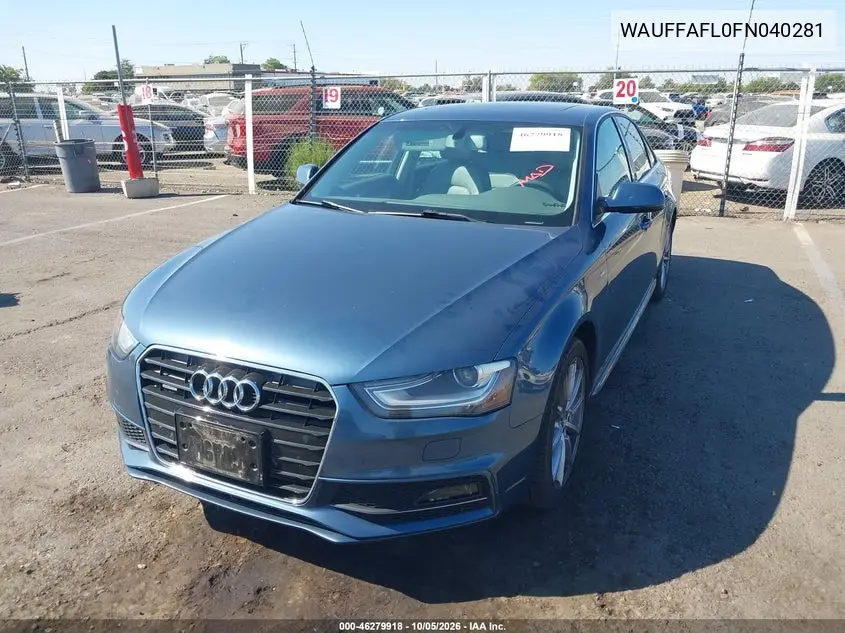 2015 AUDI A4 VIN WAUFFAFL0FN040281 — фото 2