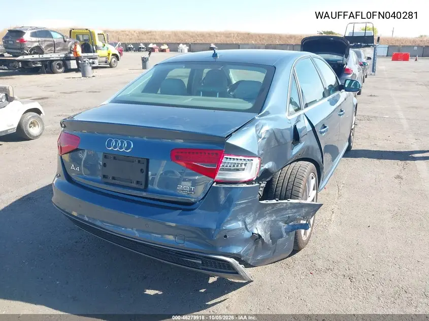 2015 AUDI A4 VIN WAUFFAFL0FN040281 — фото 4