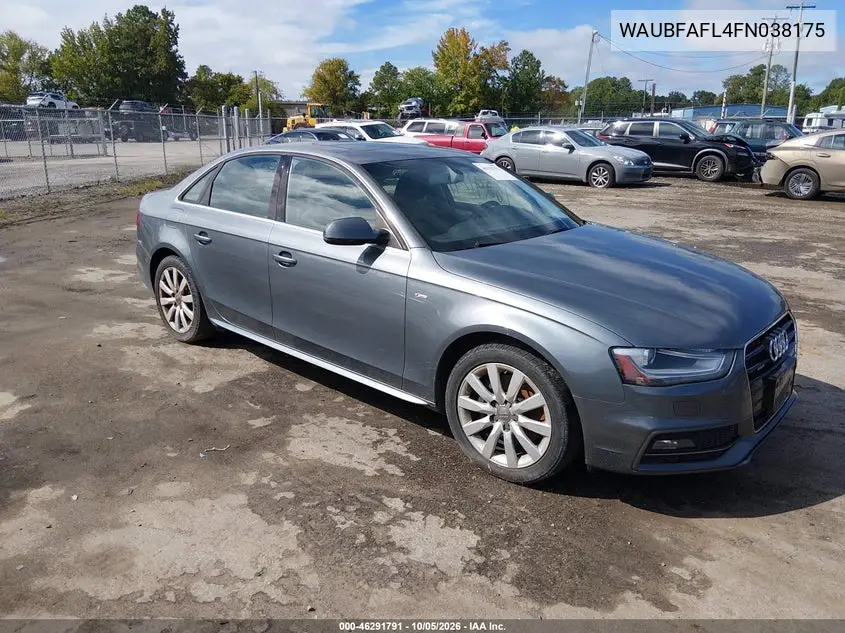 AUDI A4 2015, VIN WAUBFAFL4FN038175