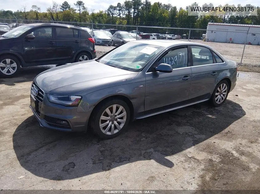 2015 AUDI A4 VIN WAUBFAFL4FN038175 — фото 2