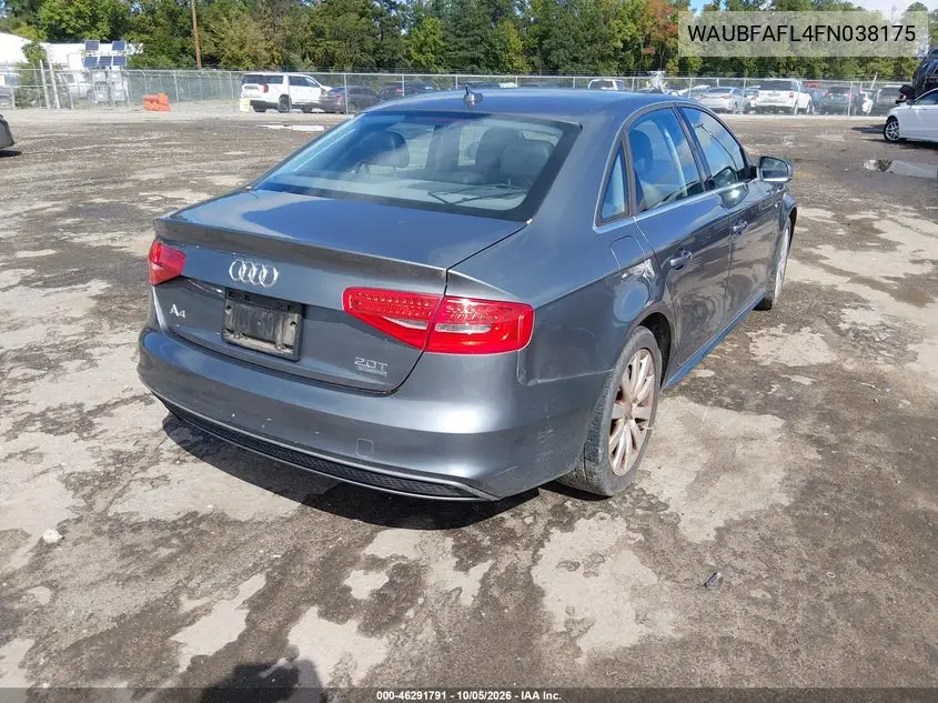 2015 AUDI A4 VIN WAUBFAFL4FN038175 — фото 4