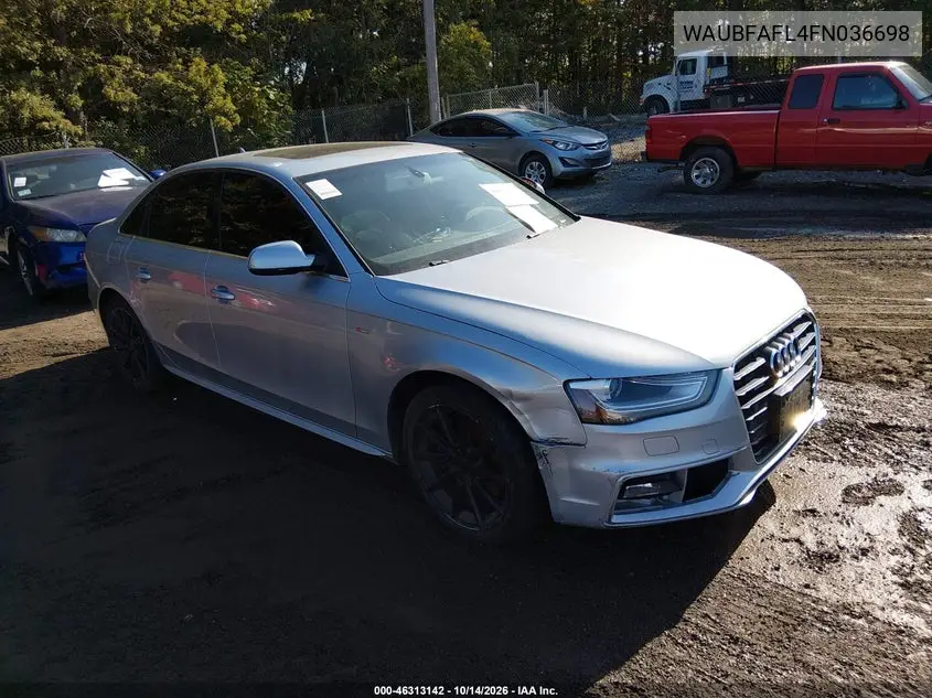 AUDI A4 2015, VIN WAUBFAFL4FN036698