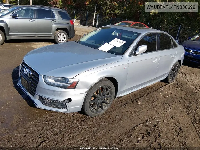 2015 AUDI A4 VIN WAUBFAFL4FN036698 — фото 2