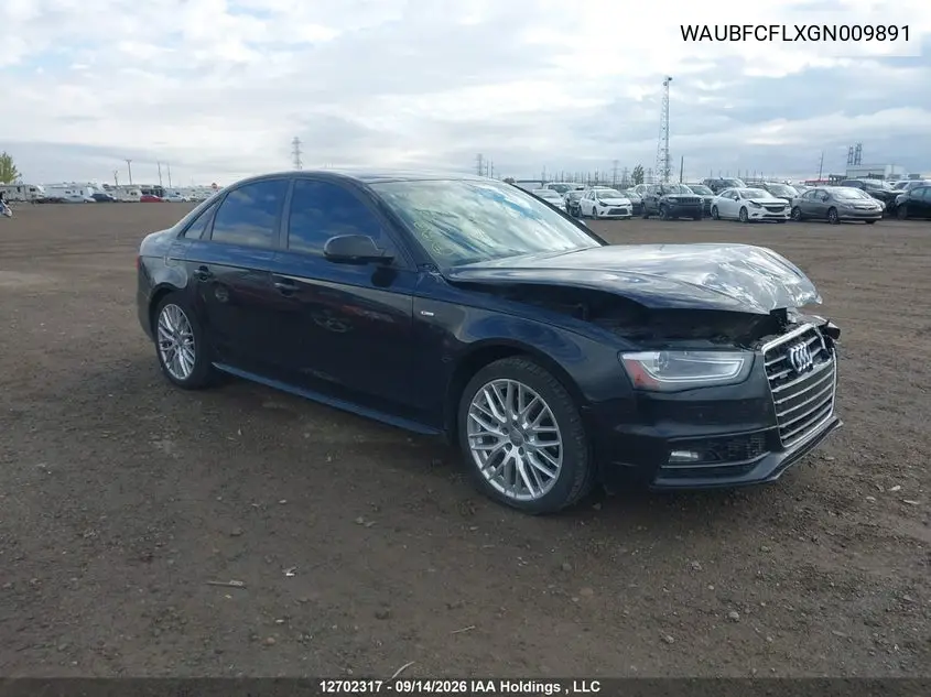 AUDI A4 2016, VIN WAUBFCFLXGN009891