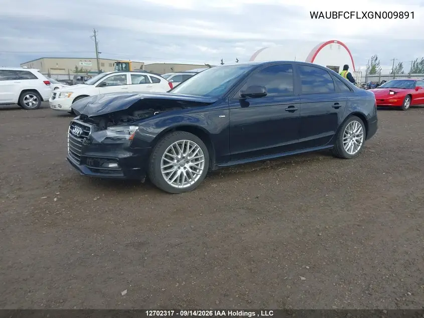 2016 AUDI A4 VIN WAUBFCFLXGN009891 — фото 2