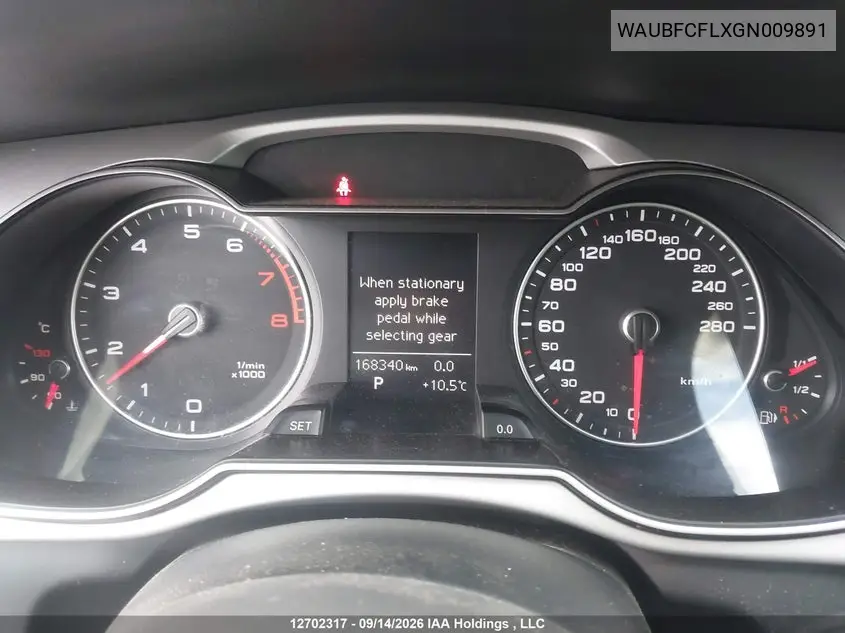 2016 AUDI A4 VIN WAUBFCFLXGN009891 — фото 7