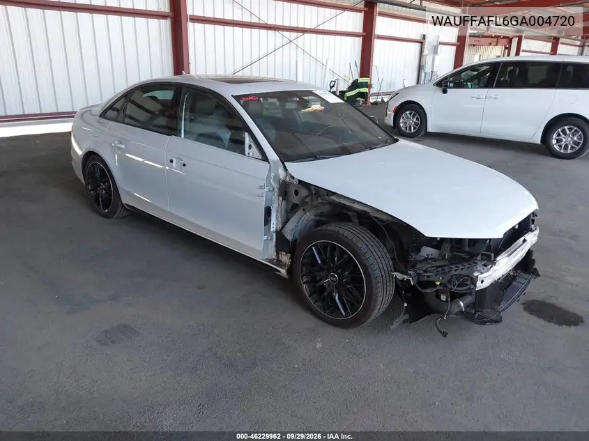 AUDI A4 2016, VIN WAUFFAFL6GA004720