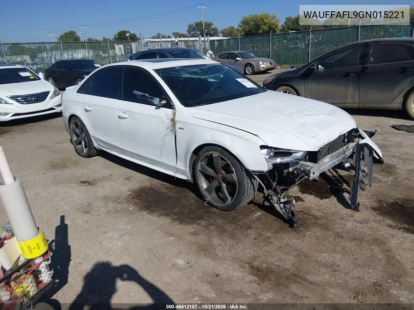 AUDI A4 2016, VIN WAUFFAFL9GN015221