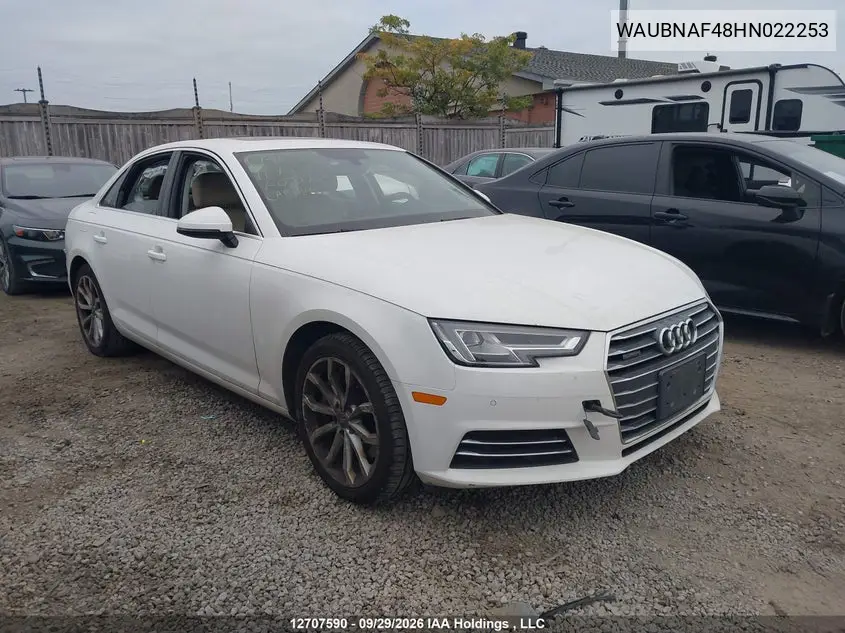 2017 AUDI A4 VIN WAUBNAF48HN022253 — фото 13