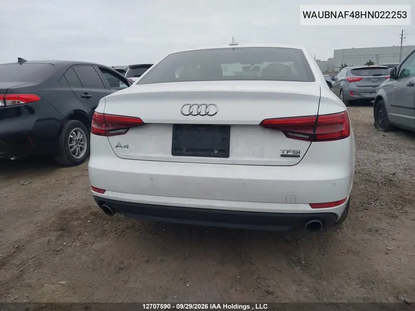 2017 AUDI A4 VIN WAUBNAF48HN022253 — фото 16
