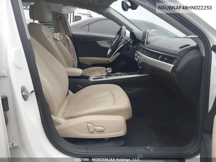 2017 AUDI A4 VIN WAUBNAF48HN022253 — фото 5