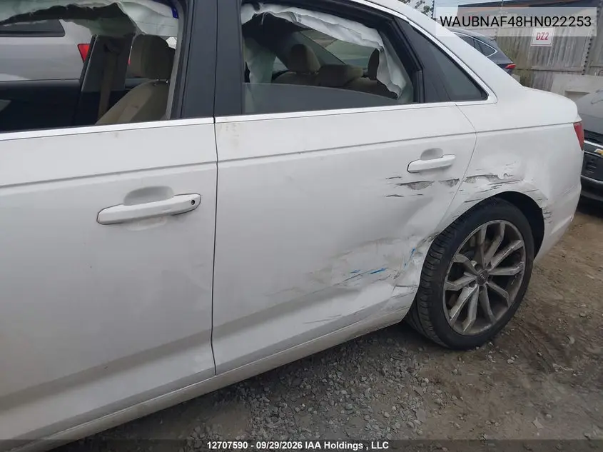 2017 AUDI A4 VIN WAUBNAF48HN022253 — фото 6