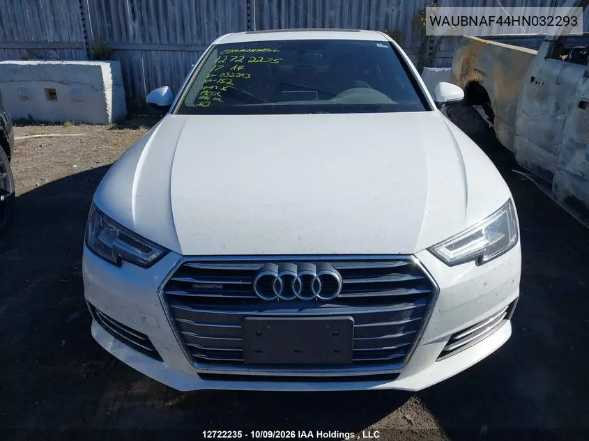 2017 AUDI A4 VIN WAUBNAF44HN032293 — фото 12