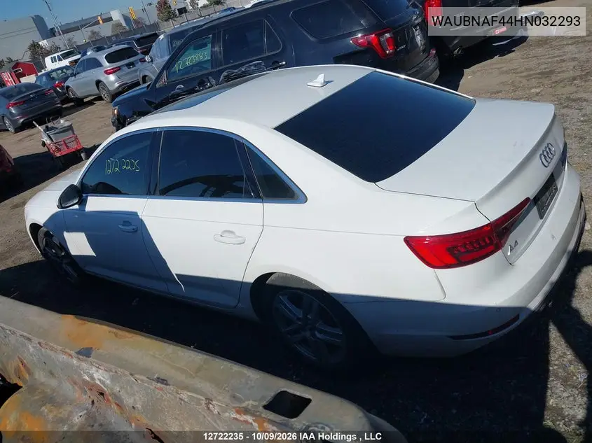 2017 AUDI A4 VIN WAUBNAF44HN032293 — фото 14