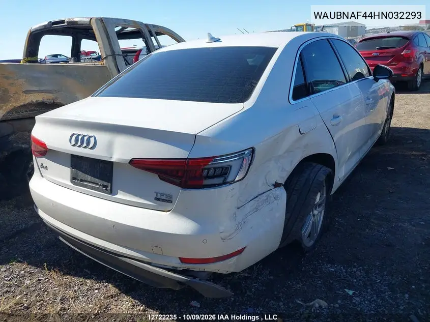 2017 AUDI A4 VIN WAUBNAF44HN032293 — фото 4