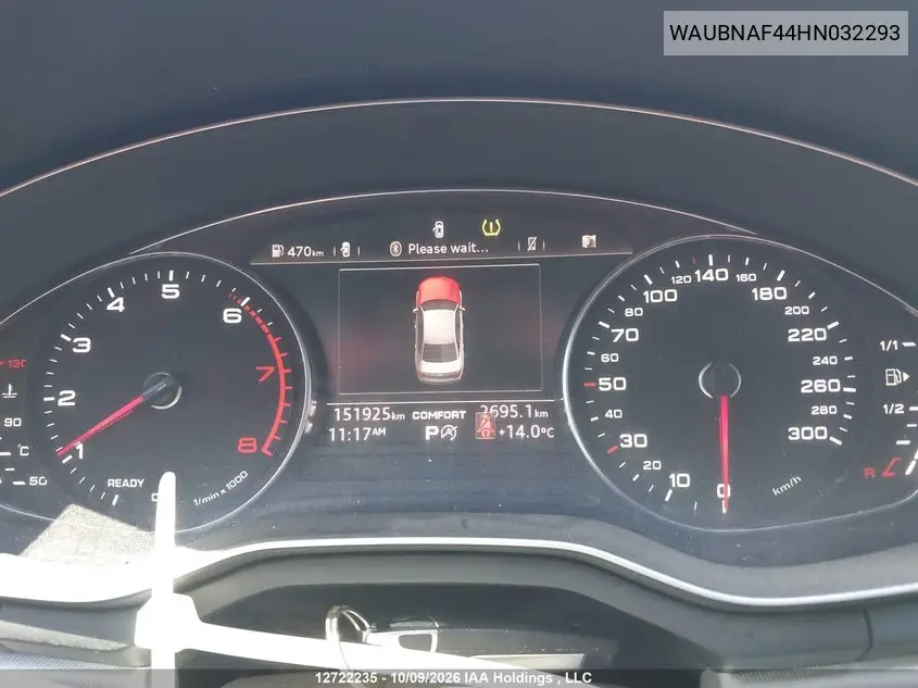 2017 AUDI A4 VIN WAUBNAF44HN032293 — фото 7