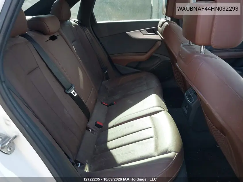 2017 AUDI A4 VIN WAUBNAF44HN032293 — фото 8