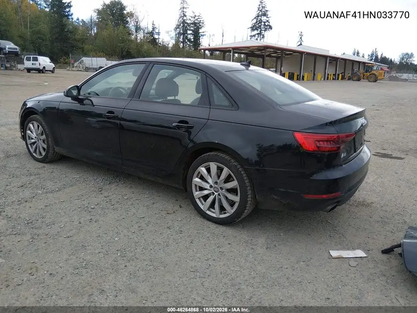 2017 AUDI A4 VIN WAUANAF41HN033770 — фото 4