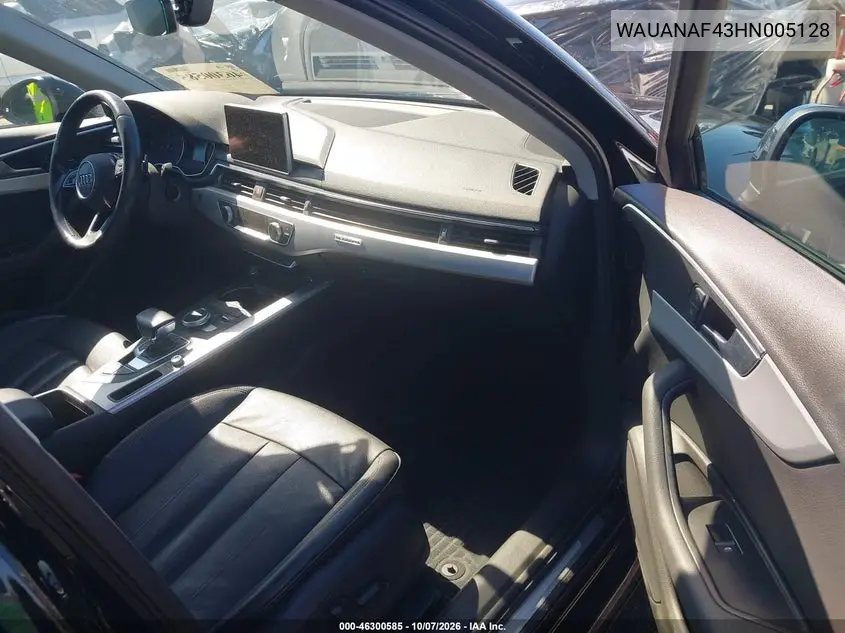 2017 AUDI A4 VIN WAUANAF43HN005128 — фото 5