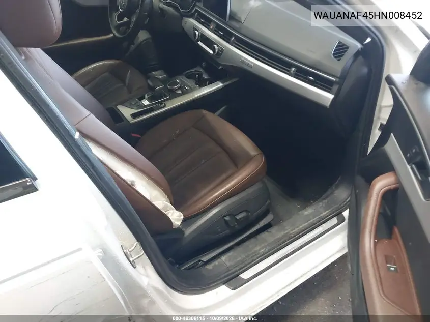2017 AUDI A4 VIN WAUANAF45HN008452 — фото 5