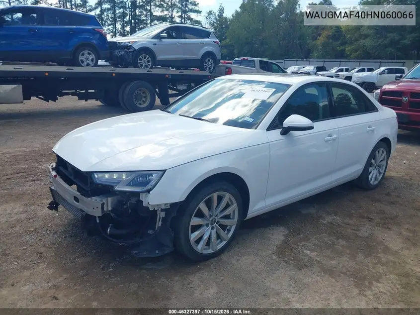 2017 AUDI A4 VIN WAUGMAF40HN060066 — фото 2
