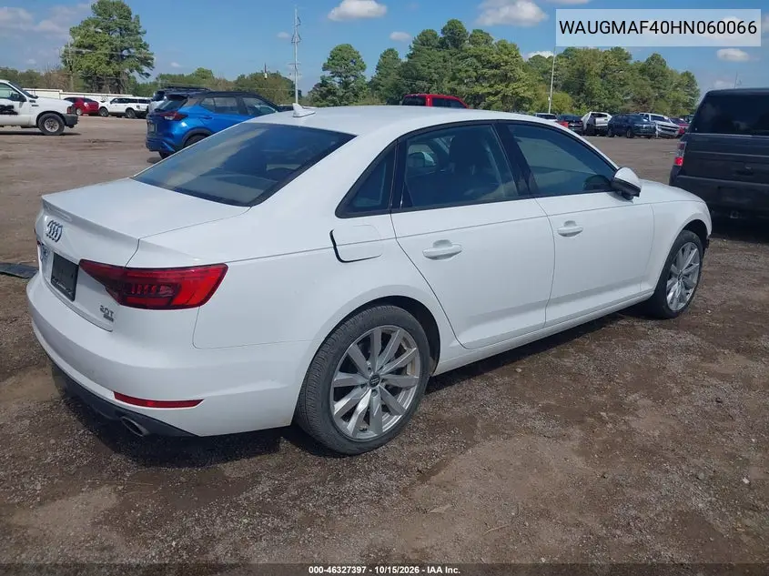 2017 AUDI A4 VIN WAUGMAF40HN060066 — фото 4