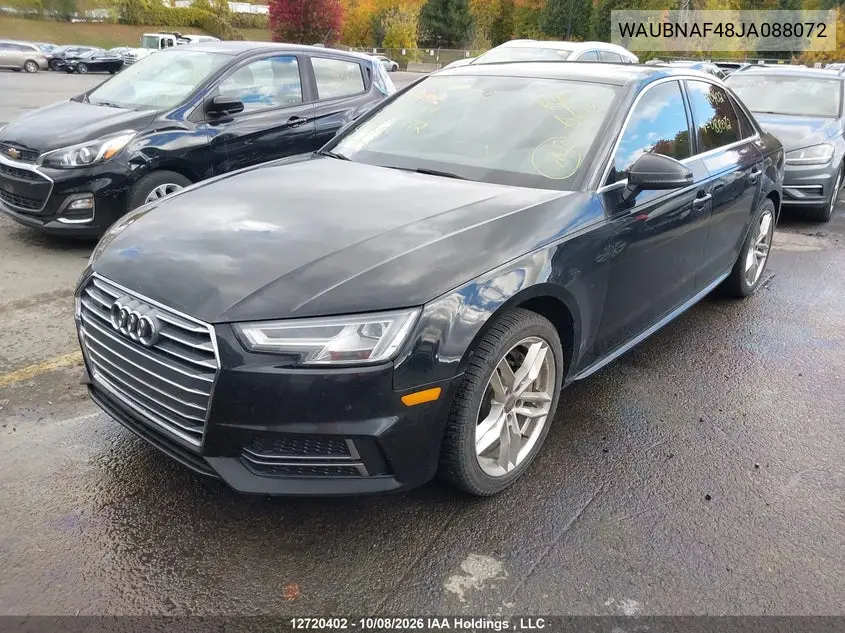 2018 AUDI A4 VIN WAUBNAF48JA088072 — фото 2
