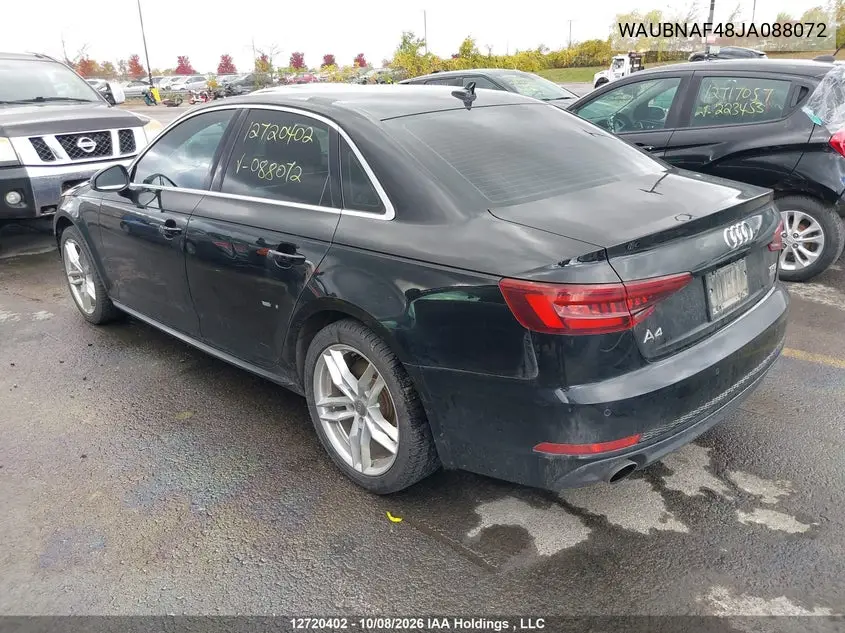 2018 AUDI A4 VIN WAUBNAF48JA088072 — фото 3
