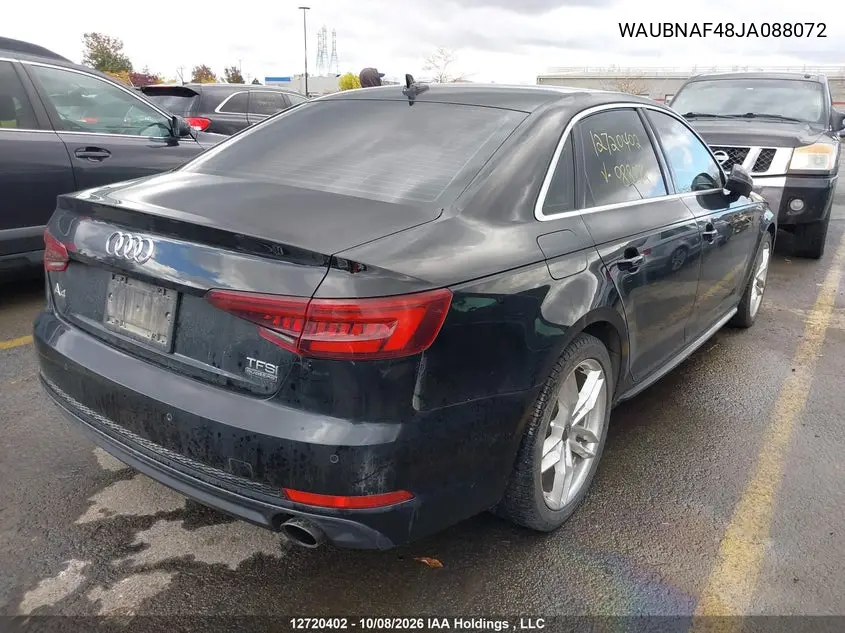 2018 AUDI A4 VIN WAUBNAF48JA088072 — фото 4