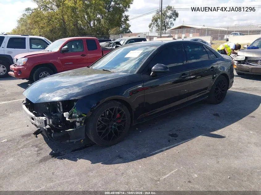 2018 AUDI A4 VIN WAUENAF4XJA081296 — фото 2