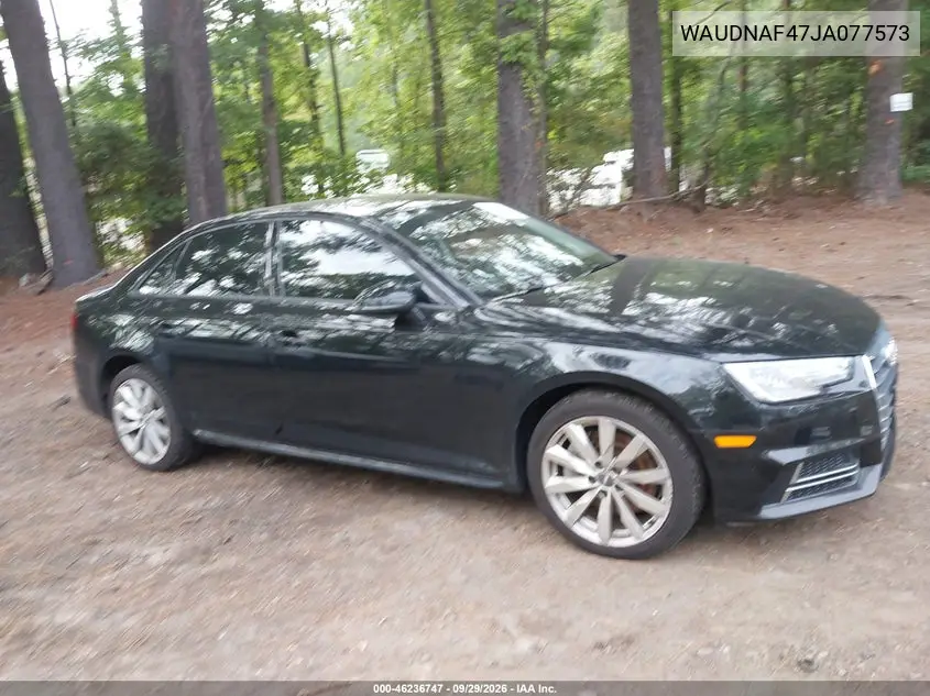 AUDI A4 2018, VIN WAUDNAF47JA077573