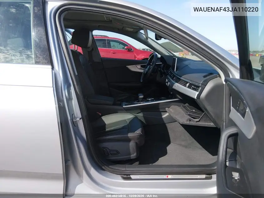 2018 AUDI A4 VIN WAUENAF43JA110220 — фото 5