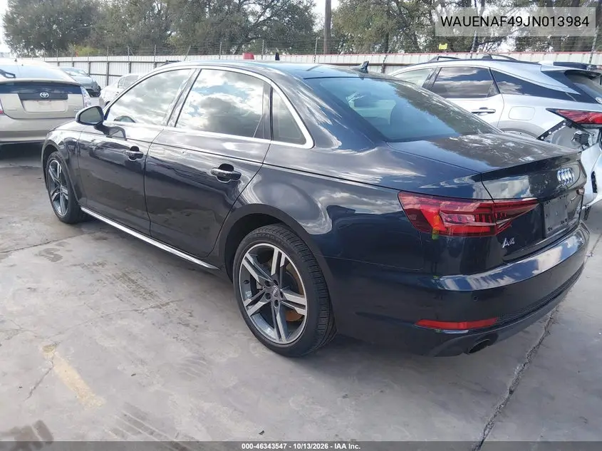 2018 AUDI A4 VIN WAUENAF49JN013984 — фото 3