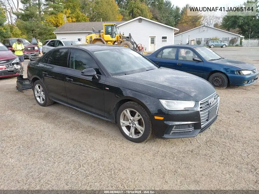 AUDI A4 2018, VIN WAUDNAF41JA065144